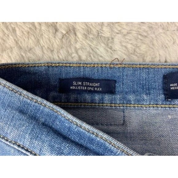 Hollister 30x32 Mens Jeans Distress Slim Straight Epic Flex (Actual Inse… - Picture 4 of 4